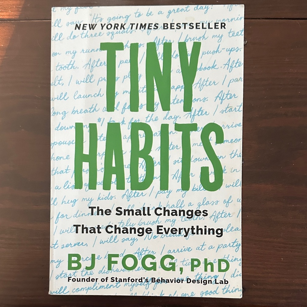Green and White 'Tiny Habits' Book by BJ Fogg